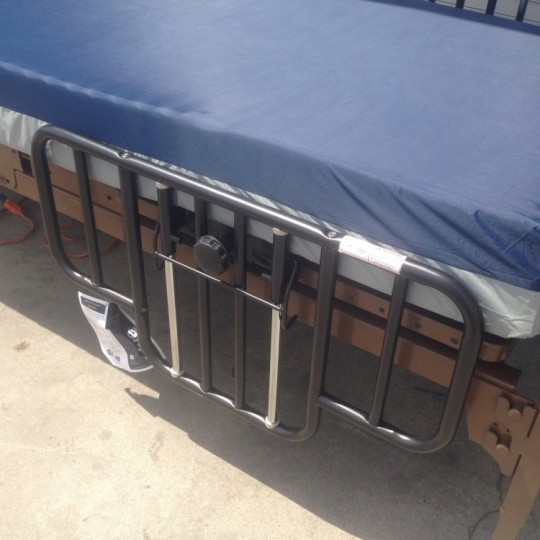 Rails on Used Invacare Semi Electric Hospital Bed